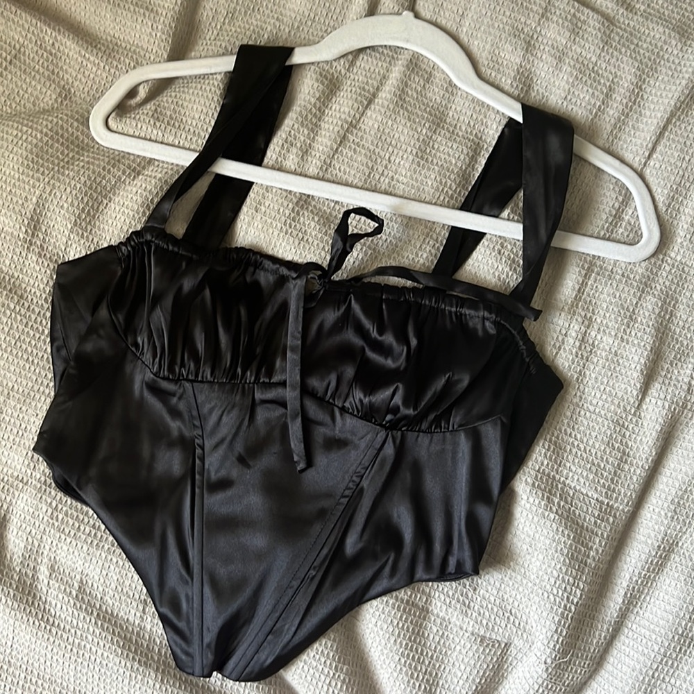 satin corset top